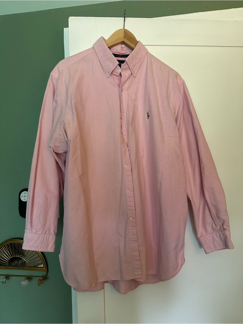 Ralph Lauren Men's Light Pink Button-Down Oxford Shirt